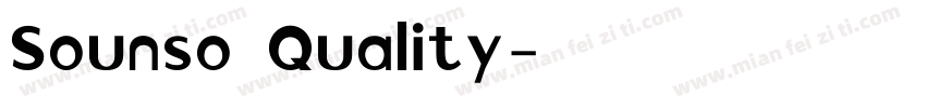 Sounso Quality字体转换